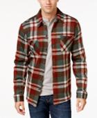 Weatherproof Vintage Men's Plaid Fleece Shirt Jacket, Classic Fit