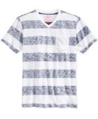 American Rag Sunbaked Stripe V-neck Pocket T-shirt, Only At Macy's