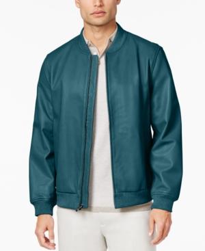 Alfani Men's Capsule Leather Bomber Jacket, Only At Macy's