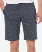 Perry Ellis Men's Geometric-print Flat-front Shorts