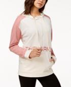 Jessica Simpson The Warm Up Mineral-wash Half-zip Hoodie