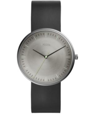 Fossil Men's Essentialist Black Leather Strap Watch 42mm