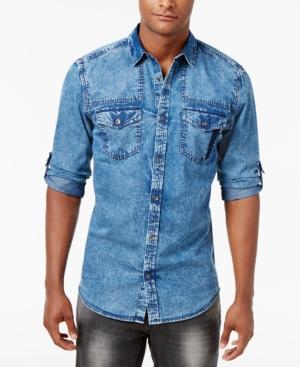 Inc International Concepts Men's Denim Shirt, Created For Macy's