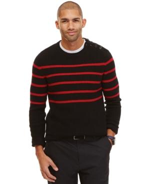Nautica Men's Breton Stripe Crew Neck Sweater