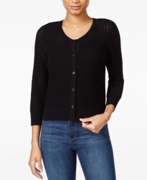Maison Jules Honeycomb-stitch Cardigan, Created For Macy's