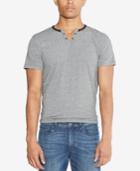 Kenneth Cole Reaction Men's Stripe Split-neck T-shirt