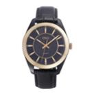 Men's Esq0150 Black Ip Stainless Steel Watch With Black Dial And Crystal Accents