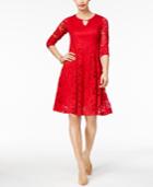 Jm Collection Lace Fit & Flare Dress, Created For Macy's