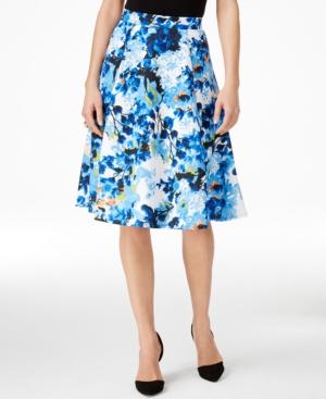 Grace Elements Printed Scuba A-line Skirt