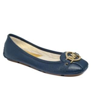 Michael Michael Kors Saffiano Fulton Moc Flats Women's Shoes