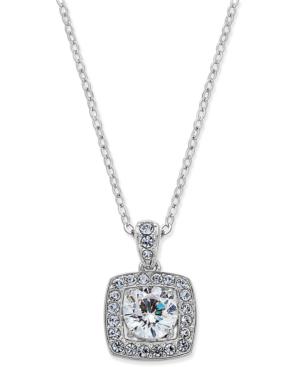 Danori Silver-tone Crystal Square Pendant Necklace, Only At Macy's
