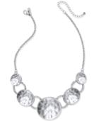Inc International Concepts Hammered Disc Statement Necklace, Created For Macy's
