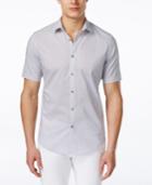 Alfani Men's Slim-fit Dash-print Short-sleeve Shirt, Only At Macy's