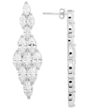 Giani Bernini Medium Cubic Zirconia Kite Drop Earrings In Sterling Silver, 1.5, Created For Macy's