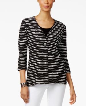 Jm Collection Printed Single-button Jacket, Only At Macy's
