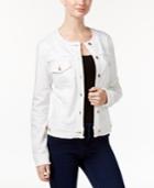 Inc International Concepts Petite Frayed Trucker Jacket, Only At Macy's
