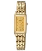 Seiko Watch, Women's Solar Gold-tone Stainless Steel Bracelet 15mm Sup030