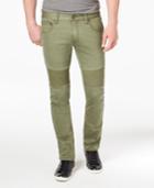 Inc International Concepts Men's Olive Moto Skinny Jeans, Created For Macy's