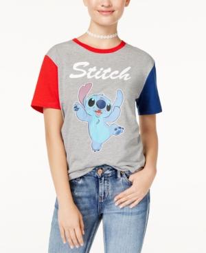 Disney Juniors' Stitch Contrast Graphic T-shirt By Hybrid