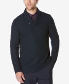 Perry Ellis Men's Lightweight Shawl-collar Sweater