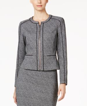 Calvin Klein Tweed Zip-front Jacket