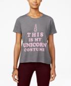 Mighty Fine Juniors' Unicorn Costume Graphic T-shirt
