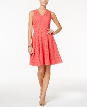 Charter Club Lace Fit & Flare Dress, Created For Macy's