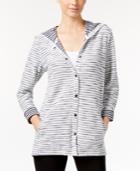 Style & Co Petite Hooded Slub Jacket, Only At Macy's