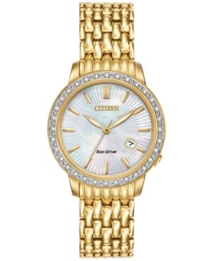 Citizen Women's Eco-drive Gold-tone Stainless Steel Bracelet Watch 29mm Ew2282-52d