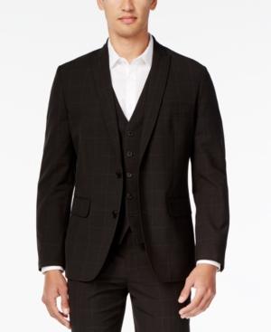 Inc International Concepts Men's Windowpane-check Suit Jacket, Only At Macy's
