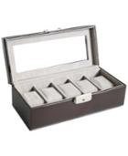Royce Leather Luxury 5 Slot Watch Box Display Case