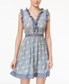 Beauty And The Beast Juniors' Ruffled Fit & Flare Dress