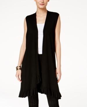 Alfani Ruffled Sweater Vest, Created For Macy's