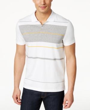 Calvin Klein Men's Engineered-stripe Short-sleeve Polo