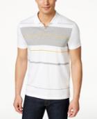Calvin Klein Men's Engineered-stripe Short-sleeve Polo