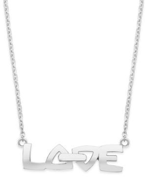 Proposition Love Triangle Love Is Love Pendant Necklace In Sterling Silver