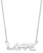 Proposition Love Triangle Love Is Love Pendant Necklace In Sterling Silver