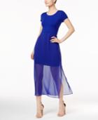 Vince Camuto Printed-overlay Maxi Dress, A Macy's Exclusive