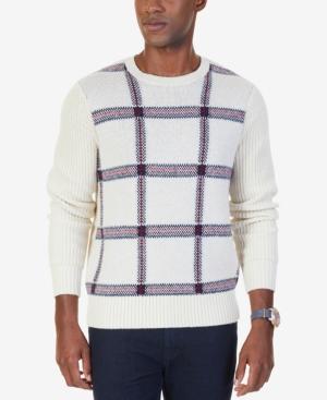 Nautica Men's Double Knit Plaid Sweater
