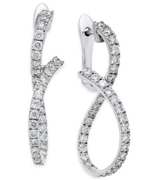 Diamond Infinity Drop Earrings (1-1/3 Ct. T.w.) In 14k White Gold