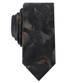 Tallia Men's Squiggly Solid Velvet Slim Tie