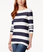 Tommy Hilfiger Lace-striped Long-sleeve Sweater