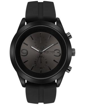 Kenneth Cole Reaction Men's Chronograph Black Silicone Strap Watch 47mm 10030939