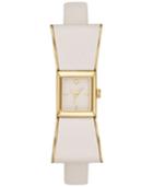 Kate Spade New York Women's Kenmare White Leather & Gold-tone Stainless Steel Strap Watch 16x55mm 1yru0898