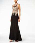 Xscape Floral-lace Mermaid Gown