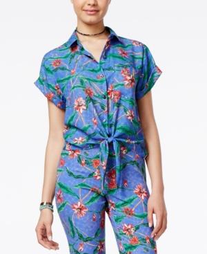 Shift Juniors' Tie-front Shirt, Only At Macy's