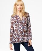 Sanctuary Long-sleeve Printed Blouse