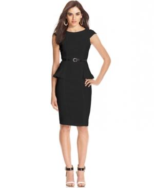 Xoxo Juniors' Cap-sleeve Peplum Sheath Dress