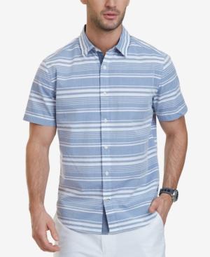 Nautica Men's Classic-fit Striped Short-sleeve Shirt