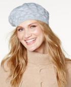 Inc International Concepts Metallic Animal-print Knit Beret, Created For Macy's